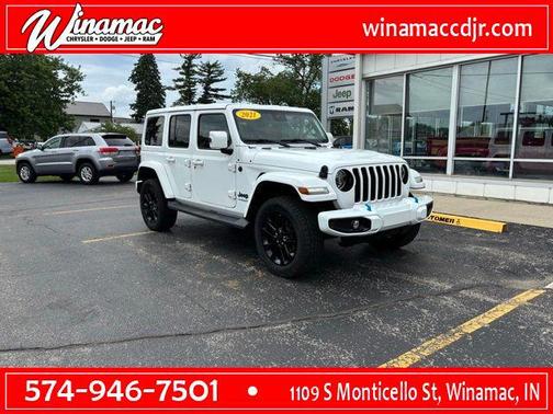 Bright White Clearcoat 2021 Jeep Wrangler Unlimited 4xe Sahara High Altitude