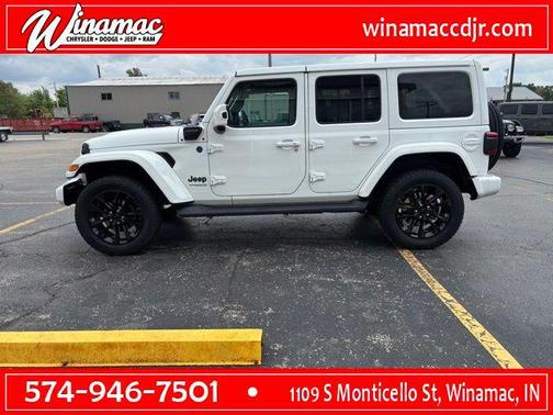 Bright White Clearcoat 2021 Jeep Wrangler Unlimited 4xe Sahara High Altitude