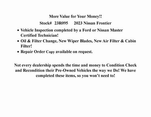 2023 Nissan Frontier SV