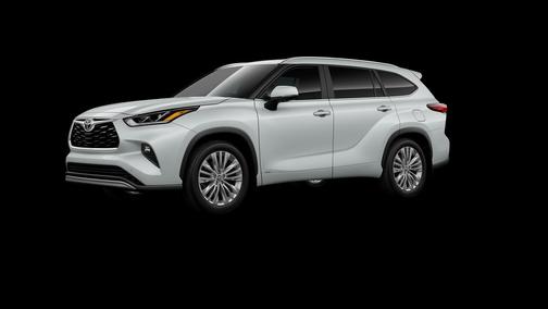 White 2026 Toyota Highlander Hybrid Platinum