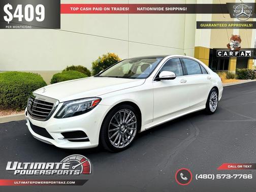 designo Diamond White 2015 Mercedes-Benz S-Class Sport Pkg 1 Owner