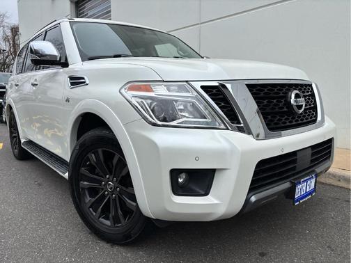 Pearl White Tri-Coat 2019 Nissan Armada Platinum