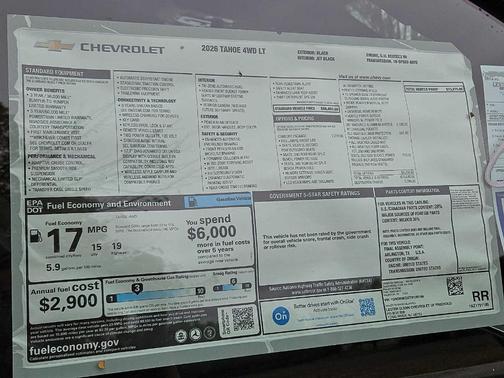 2026 Chevrolet Tahoe LT
