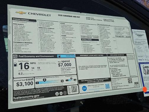 2026 Chevrolet Suburban RST