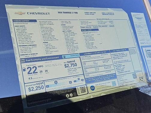 2026 Chevrolet Traverse LT