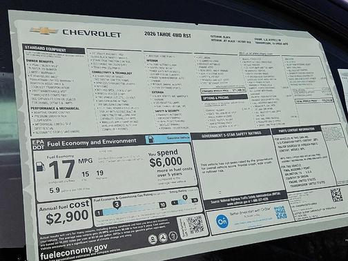 2026 Chevrolet Tahoe RST