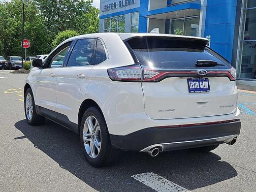 White Platinum Tri-Coat Metallic 2017 Ford Edge Titanium