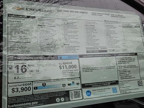 2026 Chevrolet Tahoe High Country