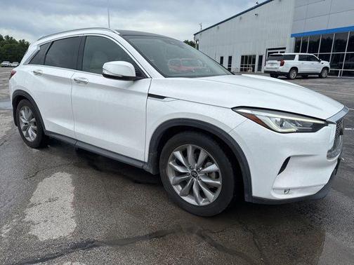 Lunar White 2021 INFINITI QX50 LUXE AWD