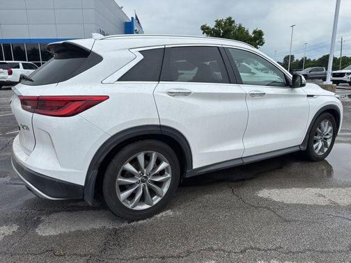 Lunar White 2021 INFINITI QX50 LUXE AWD
