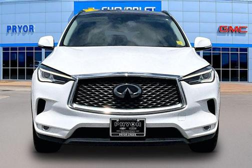 Lunar White 2021 INFINITI QX50 LUXE AWD
