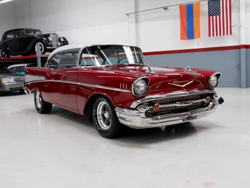 Red 1957 Chevrolet Bel Air Hardtop