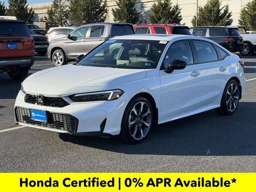 Platinum White Pearl 2026 Honda Civic Hybrid TOURING