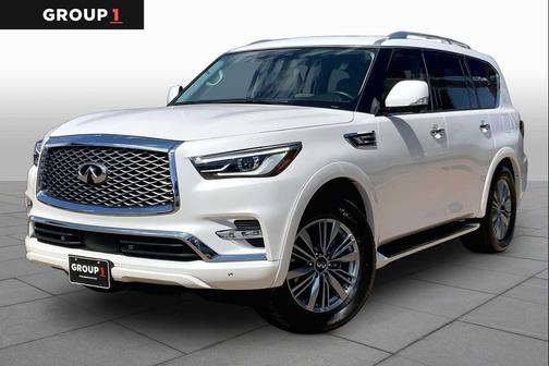 Moonstone White 2022 INFINITI QX80 Luxe