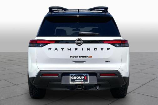 White / Black 2025 Nissan Pathfinder Rock Creek