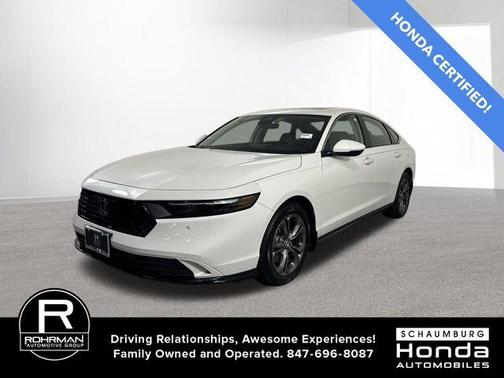 Platinum White Pearl 2025 Honda Accord Hybrid EX-L