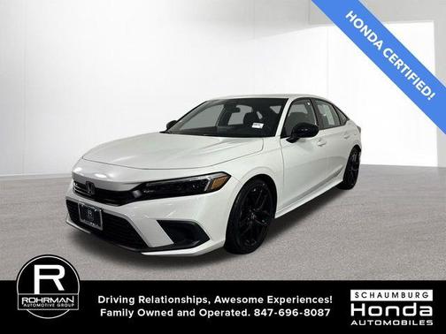 Platinum White Pearl 2023 Honda Civic Sport
