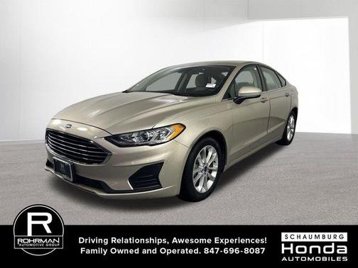White Gold Metallic 2019 Ford Fusion SE