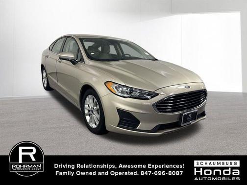 White Gold Metallic 2019 Ford Fusion SE