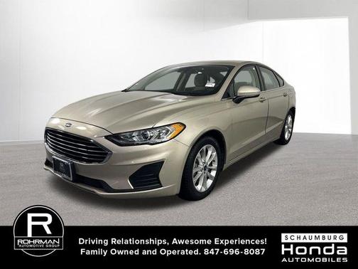 White Gold Metallic 2019 Ford Fusion SE
