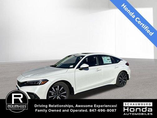 Platinum White Pearl 2024 Honda Civic EX-L