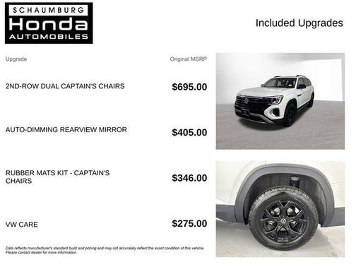Pure White 2024 Volkswagen Atlas 2.0T Peak Edition SE w/Technology