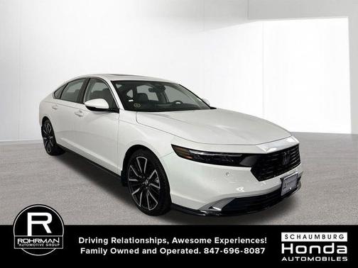 Platinum White Pearl 2026 Honda Accord Hybrid Touring