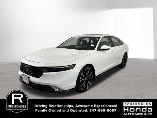 Platinum White Pearl 2026 Honda Accord Hybrid Touring