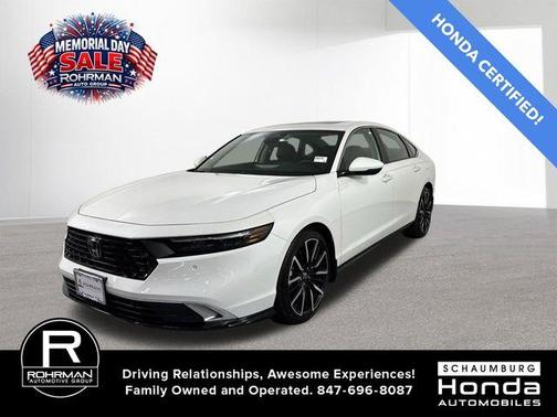 Platinum White Pearl 2026 Honda Accord Hybrid Touring