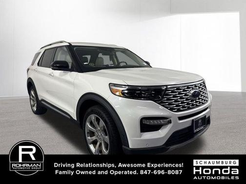 White Metallic 2020 Ford Explorer Platinum