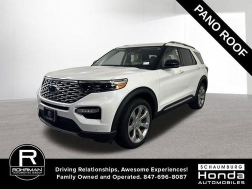 White Metallic 2020 Ford Explorer Platinum