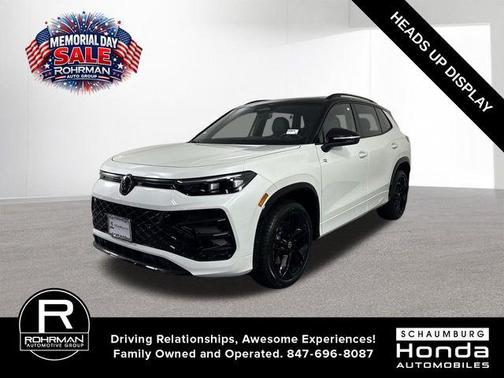 Opal White W/Deep Black Roof 2026 Volkswagen Tiguan 2.0T SE R-Line Black