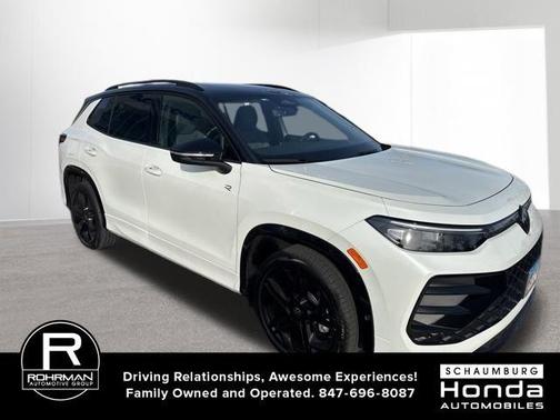 Opal White W/Deep Black Roof 2026 Volkswagen Tiguan 2.0T SE R-Line Black