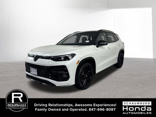 Opal White W/Deep Black Roof 2026 Volkswagen Tiguan 2.0T SE R-Line Black