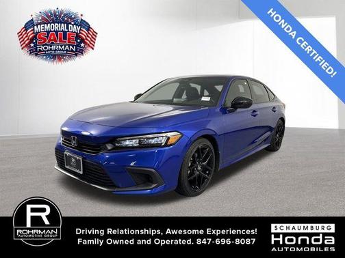 Aegean Blue Metallic 2022 Honda Civic Sport