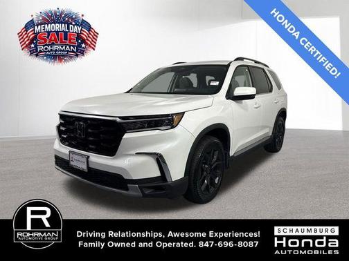 Platinum White Pearl 2025 Honda Pilot Sport