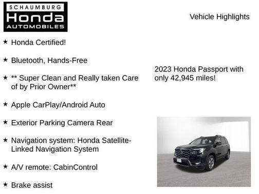 Crystal Black Pearl 2023 Honda Passport TrailSport