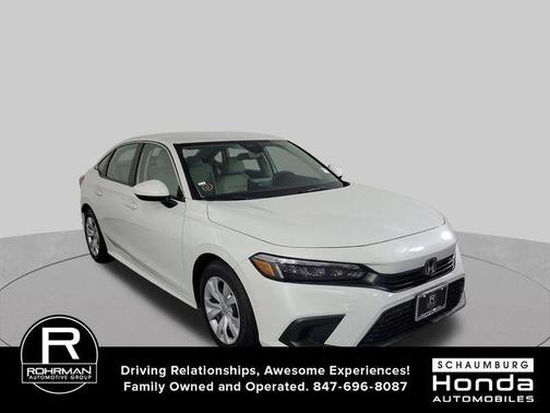 Platinum White Pearl 2023 Honda Civic LX