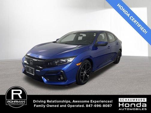 Aegean Blue Metallic 2020 Honda Civic Sport