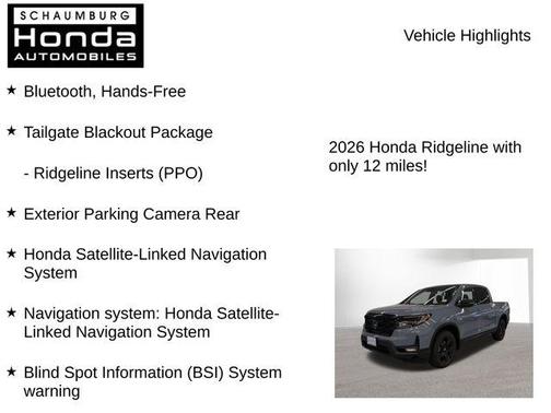 2026 Honda Ridgeline Black Edition