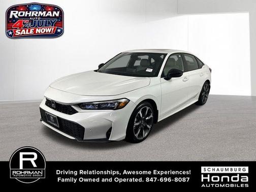 Platinum White Pearl 2026 Honda Civic Hybrid TOURING