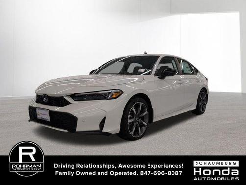 Platinum White Pearl 2026 Honda Civic Hybrid Sport Touring