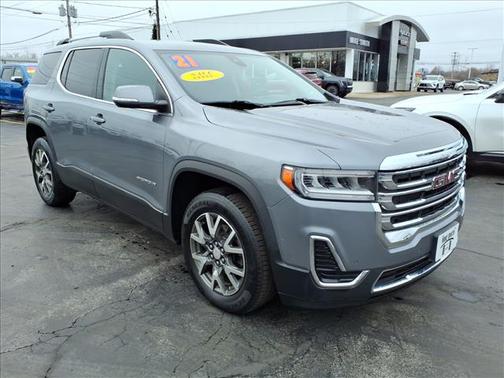Satin Steel Metallic 2021 GMC Acadia SLE