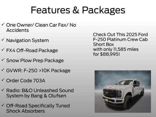 AVALANCHE 2025 Ford F-250 PLATINUM