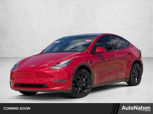 Red Multi-Coat 2022 Tesla Model Y Long Range Dual Motor All-Wheel Drive