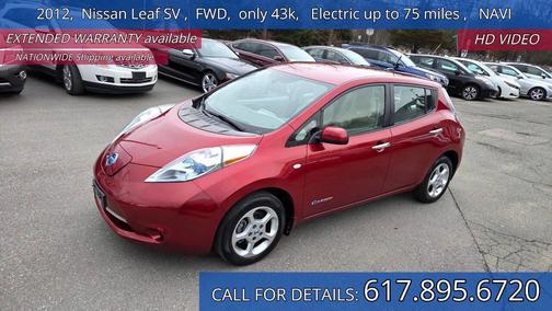Burgundy 2012 Nissan Leaf SV 4dr Hatchback