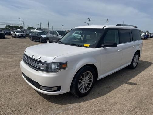 White Platinum Metallic Tri-Coat 2014 Ford Flex SEL