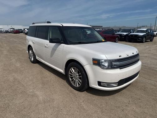 White Platinum Metallic Tri-Coat 2014 Ford Flex SEL