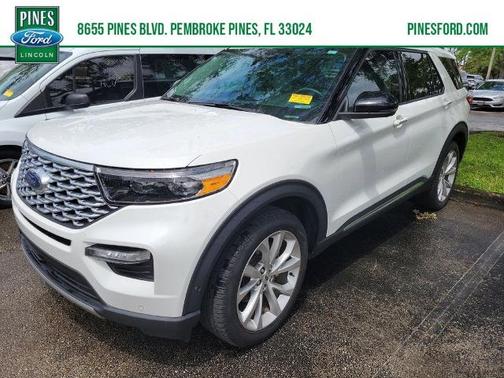 STAR WHITE MET TRI-COAT 2023 Ford Explorer PLATINUM