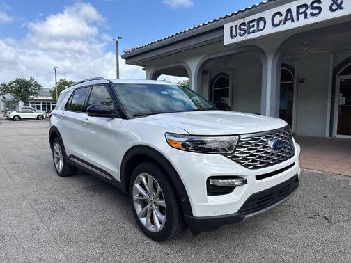 STAR WHITE MET TRI-COAT 2023 Ford Explorer PLATINUM